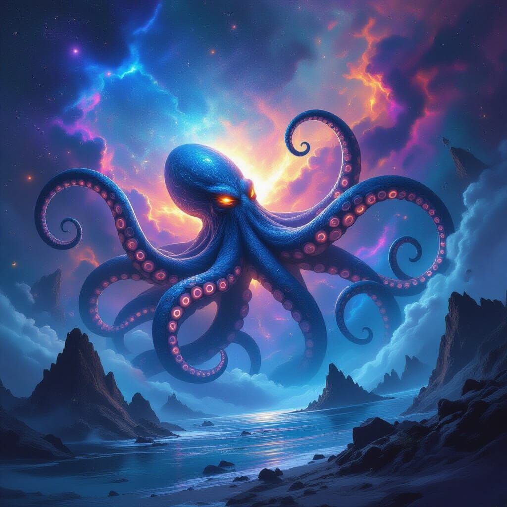 Colossal Kraken Emerges From Cosmic Nebula
