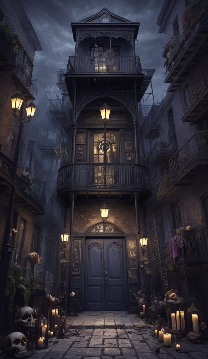 New Orleans Mystery Thriller Book Cover in Dark Cyberpunk St...