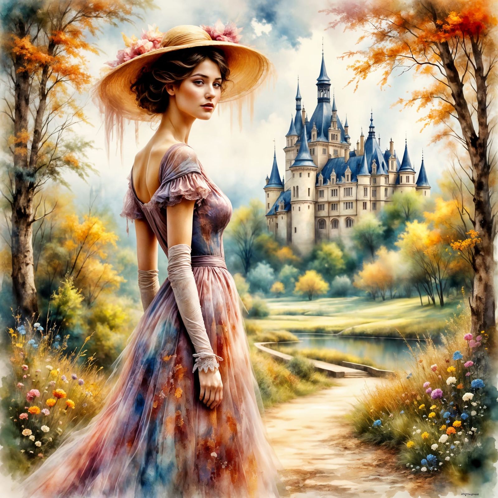 Romantic ballad in the gardens of the castle 3