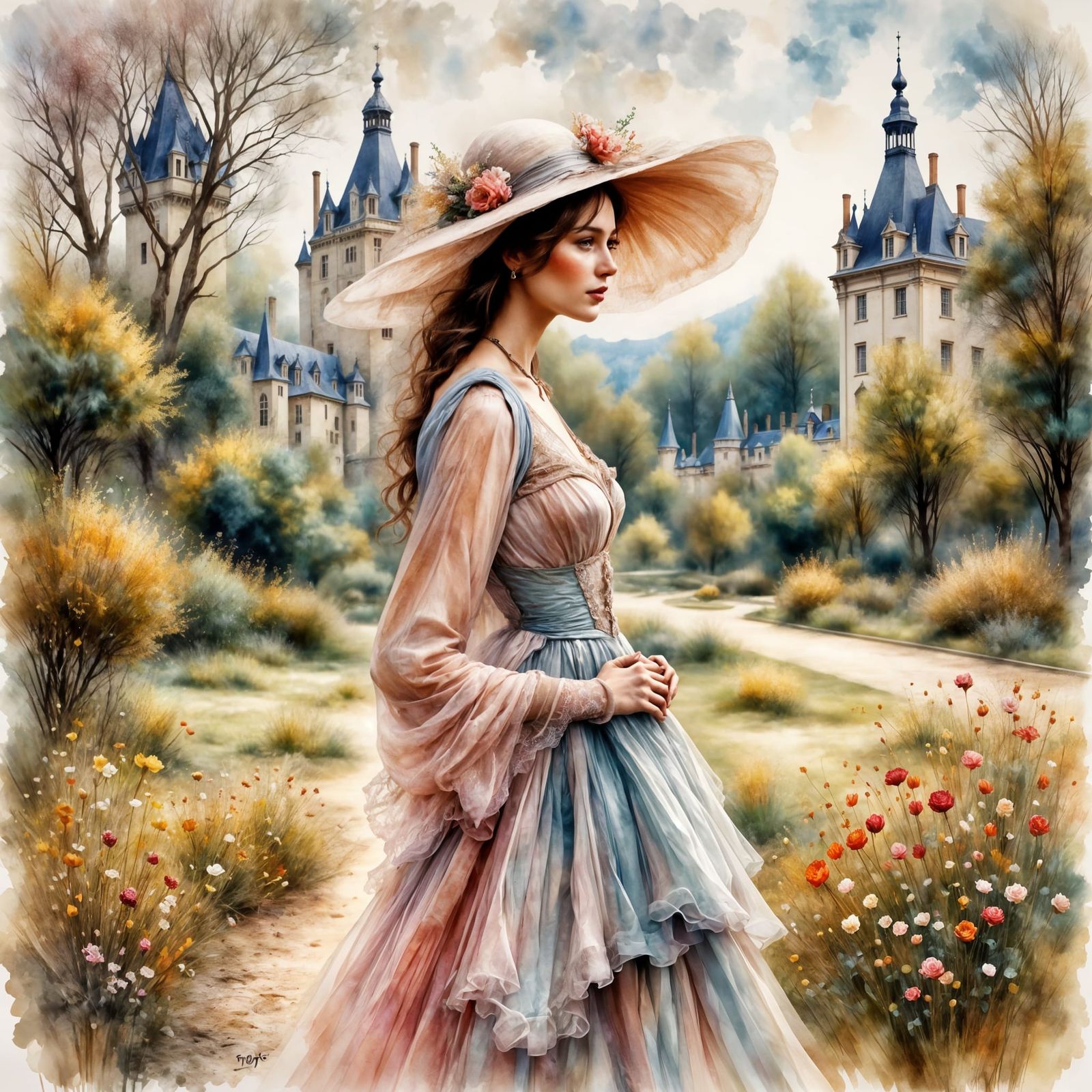 Romantic ballad in the gardens of the castle 4