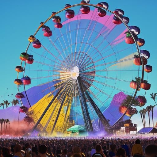 Abstract colors Coachella Music Festival