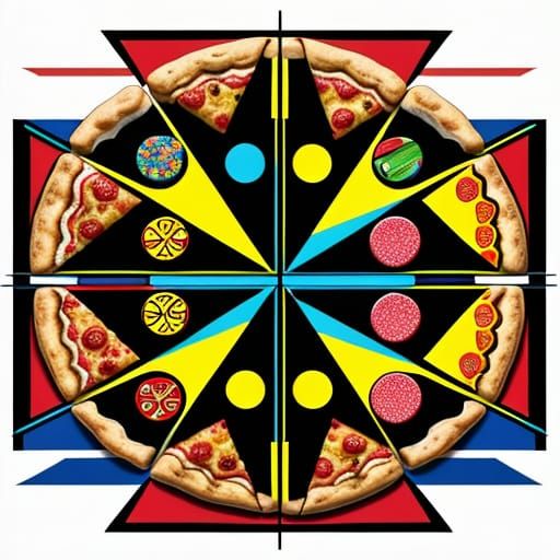 Pop Art Pizza Coupon in Bauhaus Style