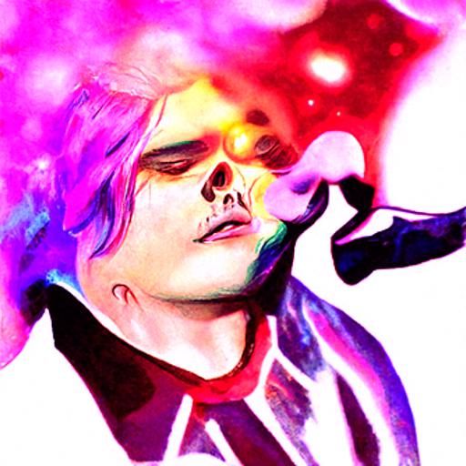 Gerard Way: Holographic Cosmic Illustration in Mixed Media