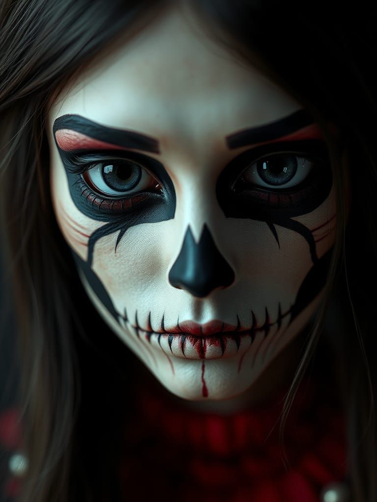 a skeleton makeup