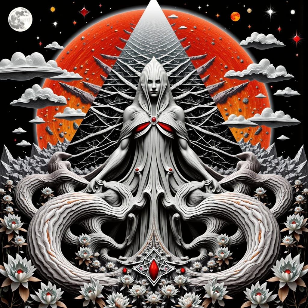 Surreal Divine Elohim in Sacred Geometry