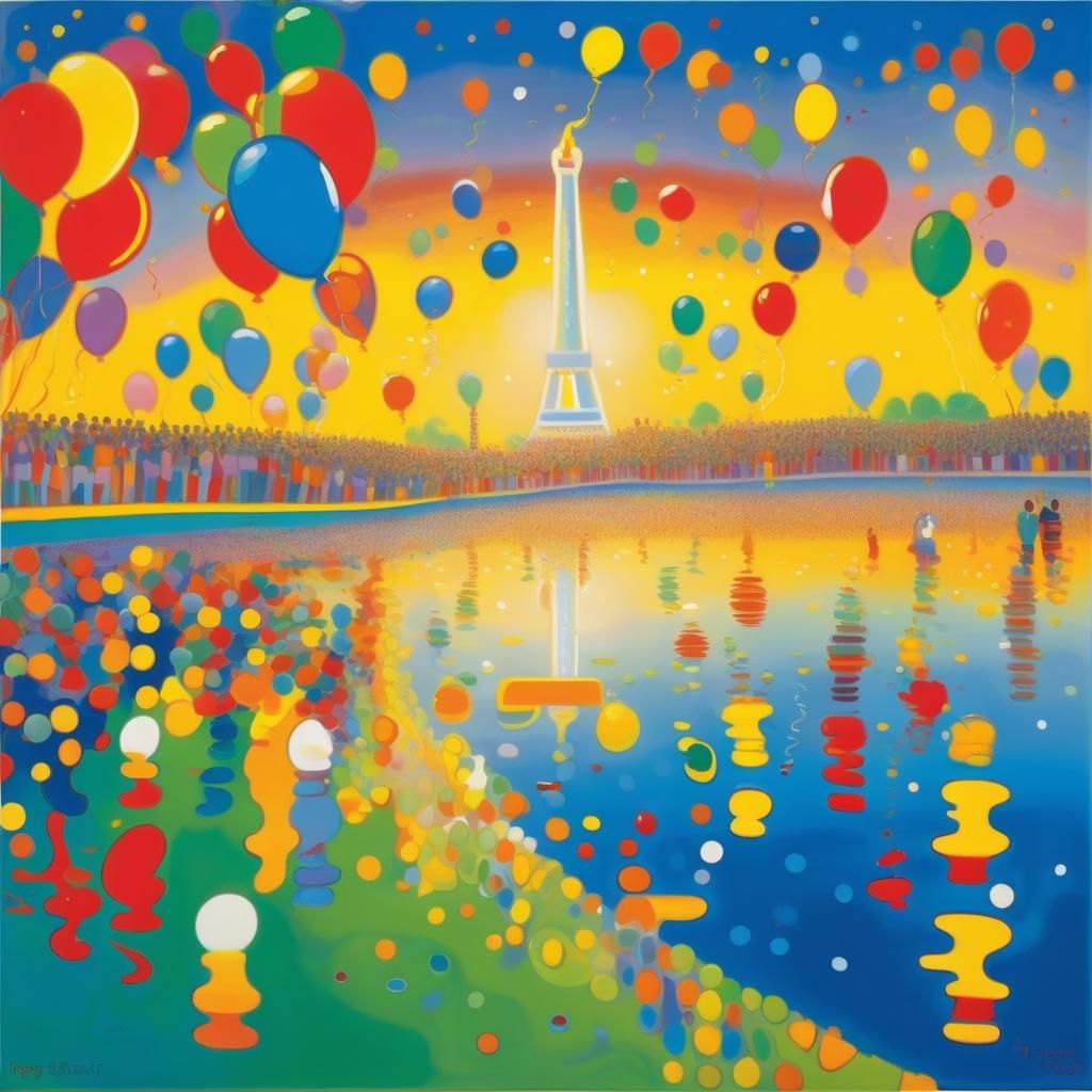 Happy Birthday! in Pointillist Psychedelic Style