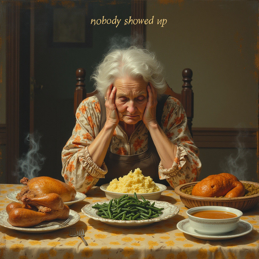 Elderly Woman's Thanksgiving Heartache