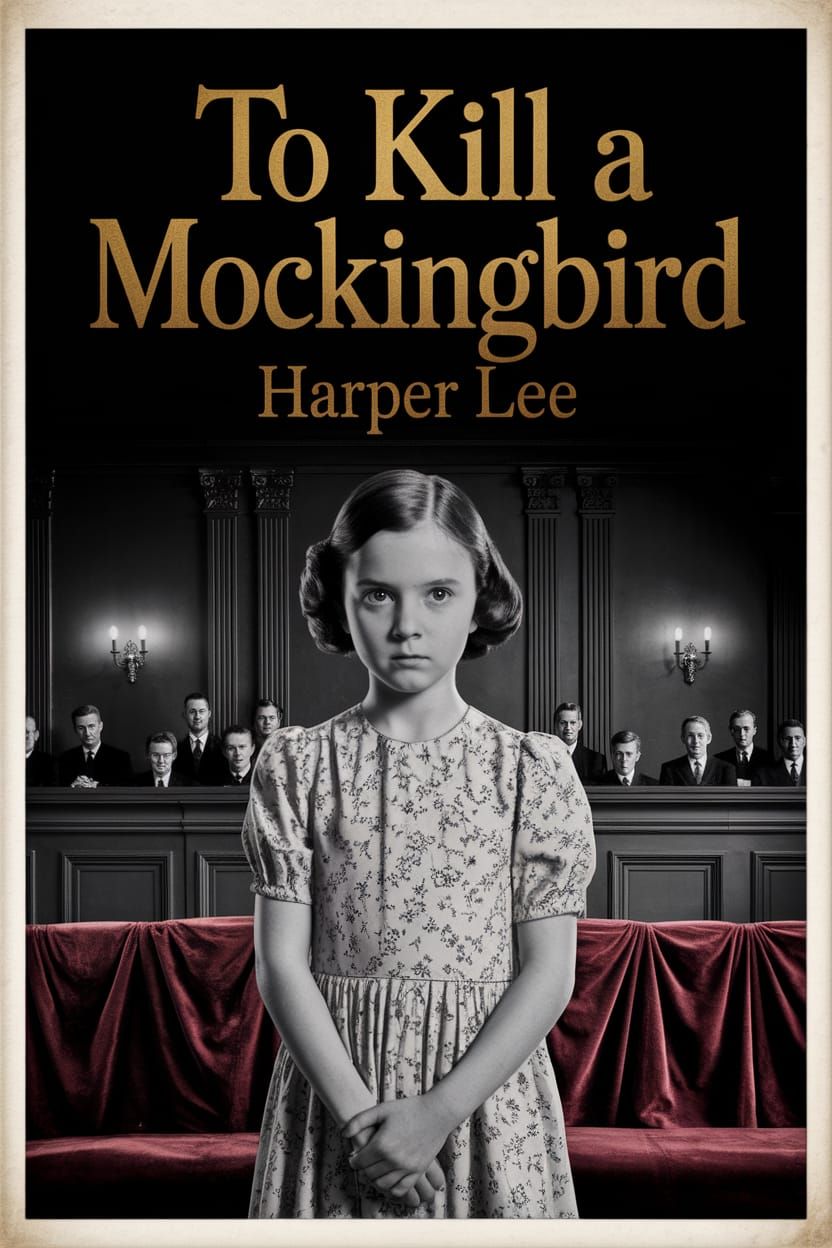 Vintage Photograph: Girl in Courtroom