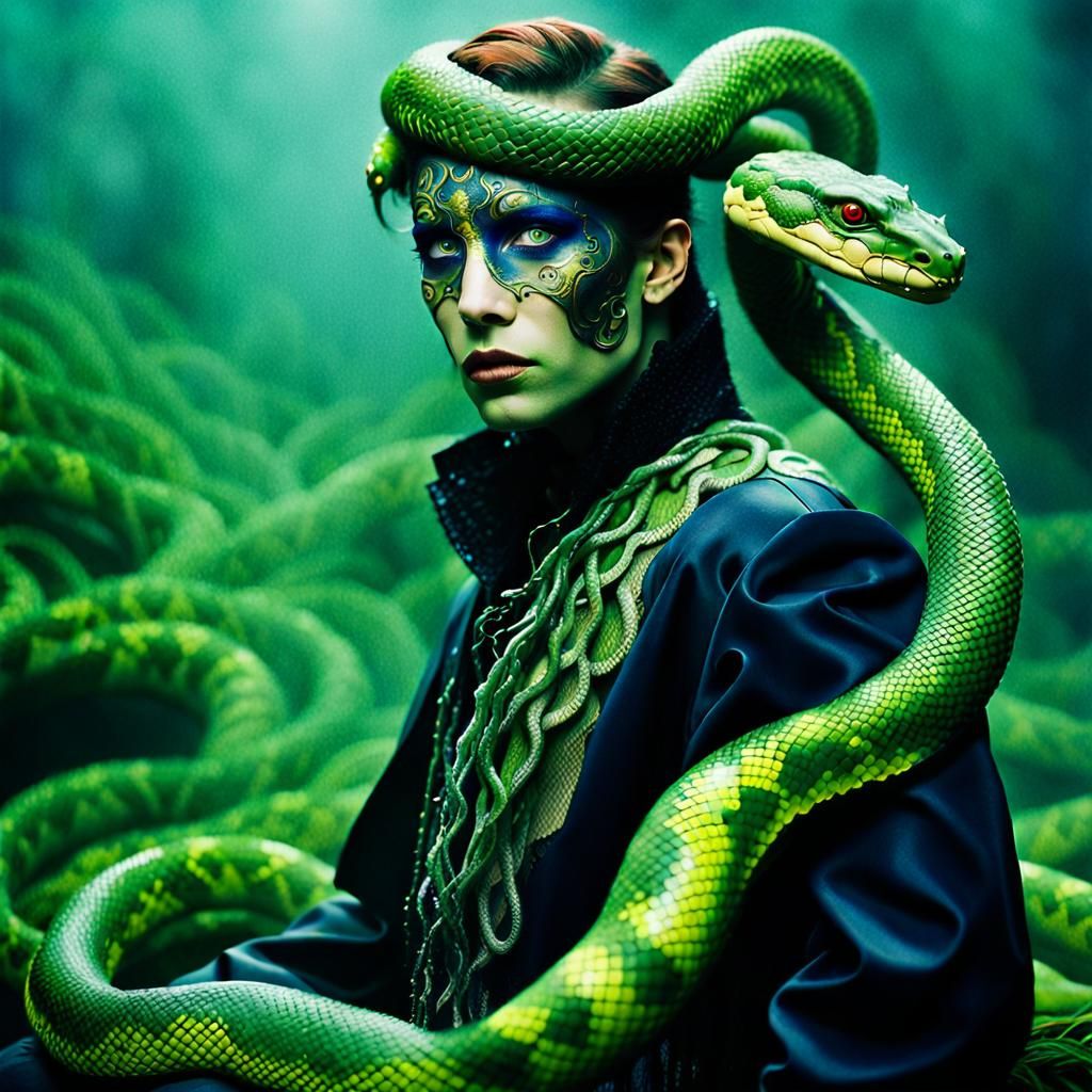 Snake-Themed Avant-Garde Fashion in Ethereal Style