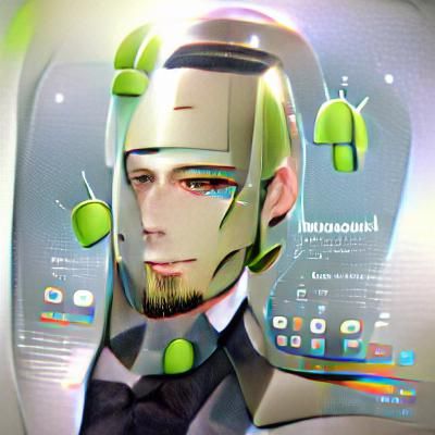Handsome Android: Futuristic Humanoid
