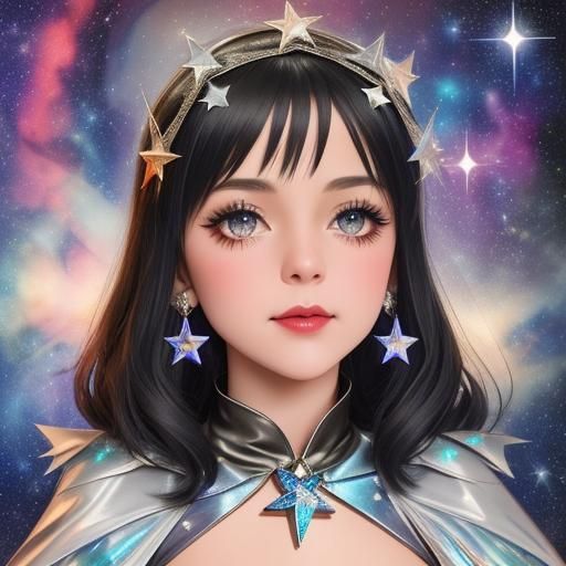 Gothic Star Dreamscape: Rayograph Photogram in Alcohol Inks