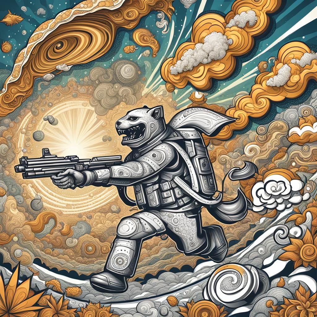 Flying Squirrel Man Launches Dog Missiles