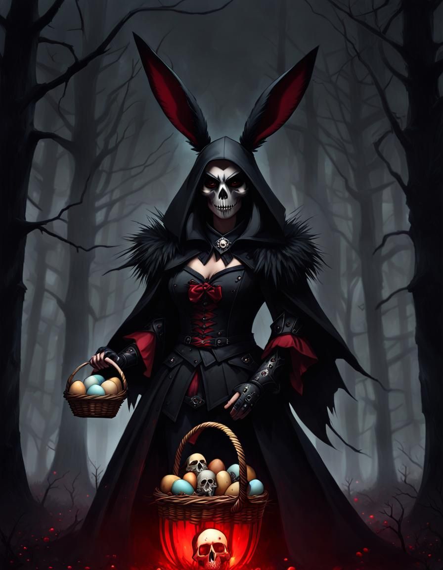 Evil Labrador Attacks in Dark Easter Fantasy