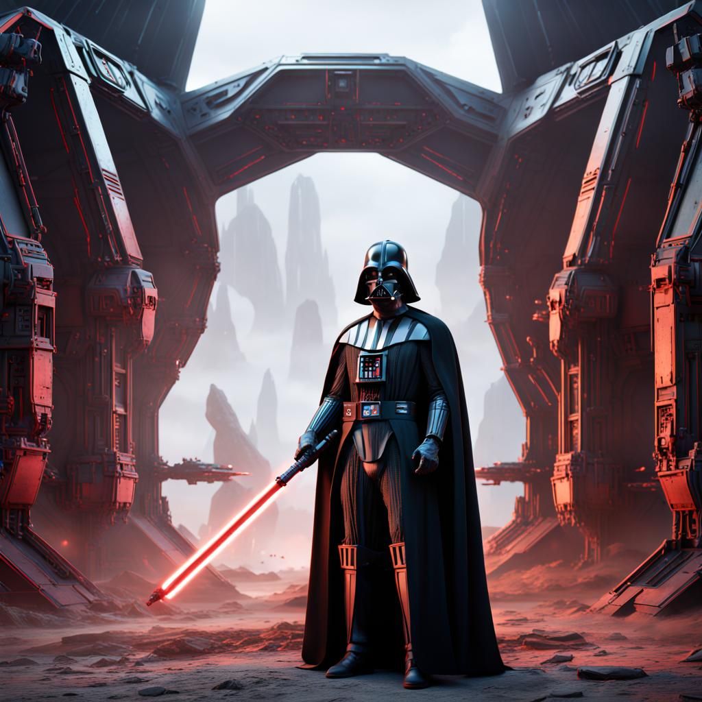Darth Vader Matte Painting in Unreal Engine 5