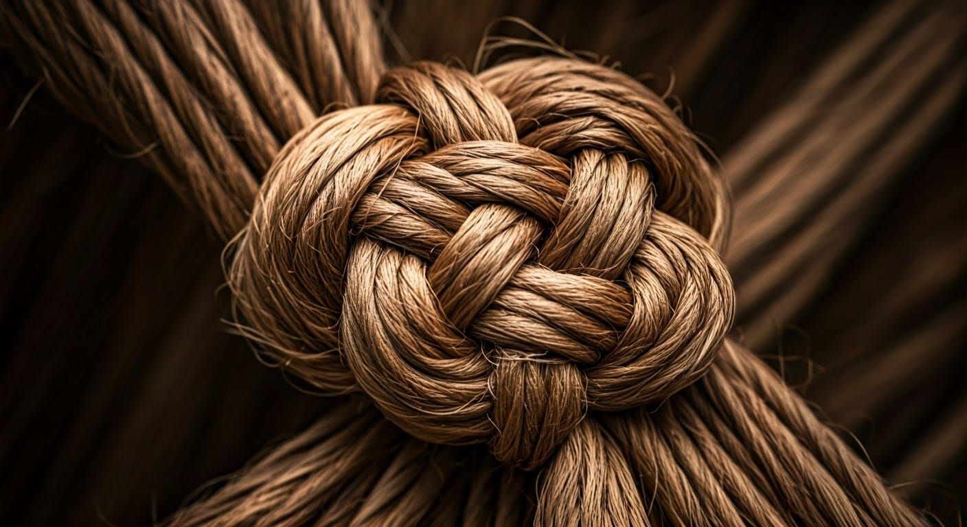 Photorealistic Inka Khipu Cords in Fierce Rembrandt Lighting