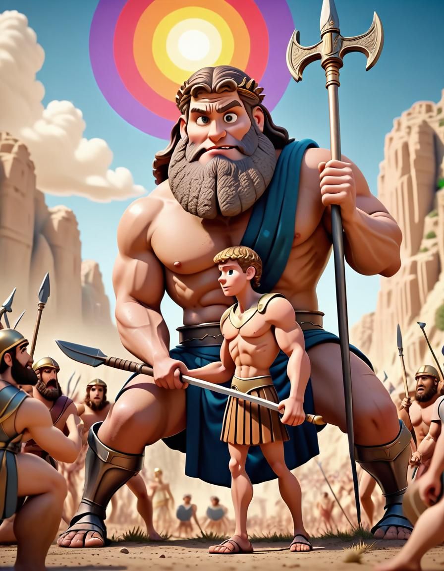 David & Goliath, inspired by Pixar