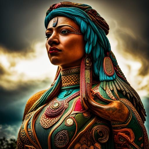 Goddess Xochiquetzal in Hyperrealistic Style