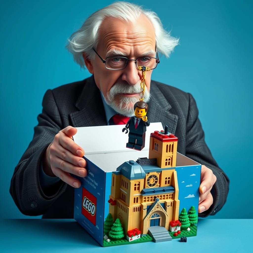 Sigmund Freud Surprised by Whimsical Lego Christmas Gift