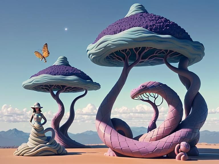 Clay Sculpture in Intergalactic Sky Vision