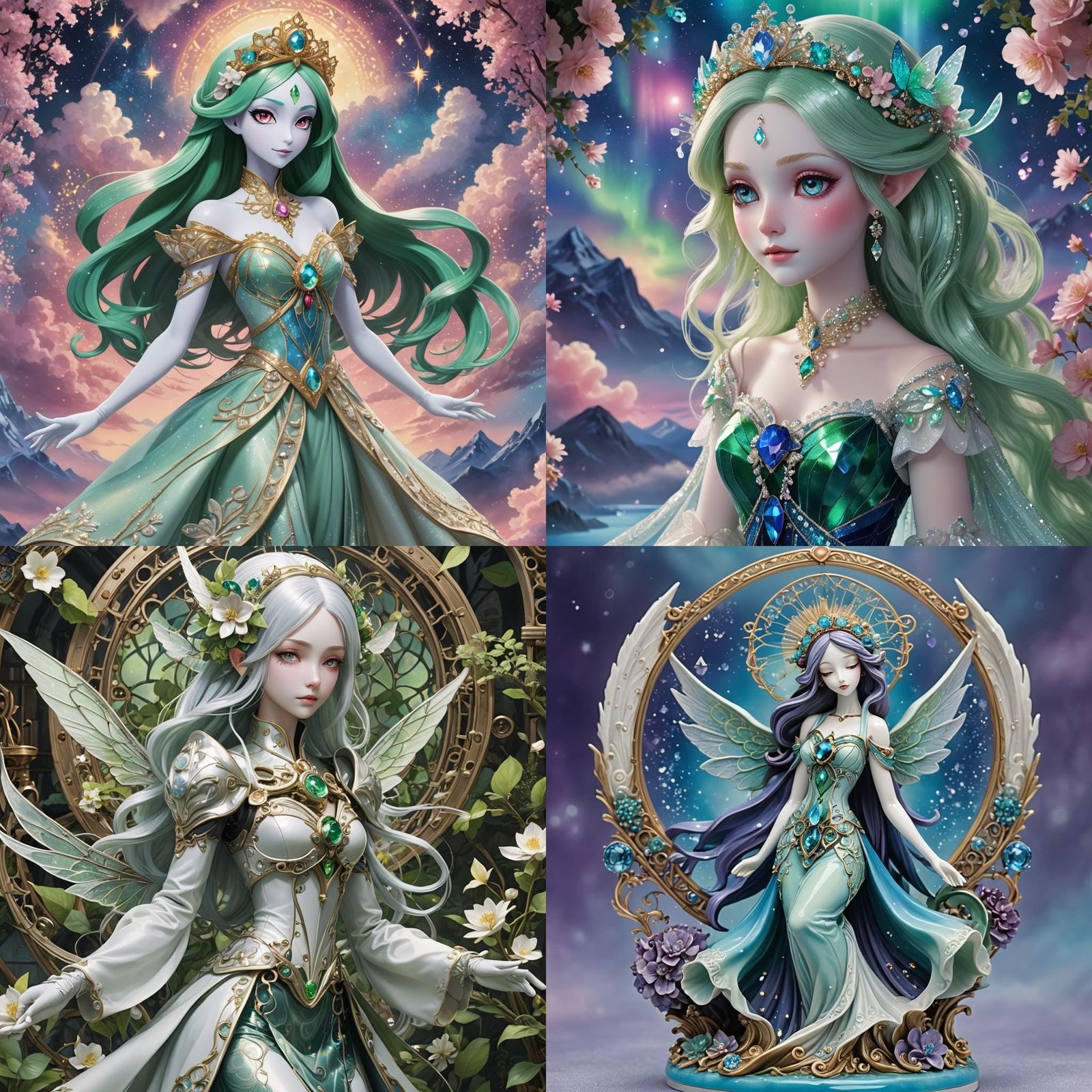 Porcelain Seraphim Princess Gardevoir: Fantasy Concept Art