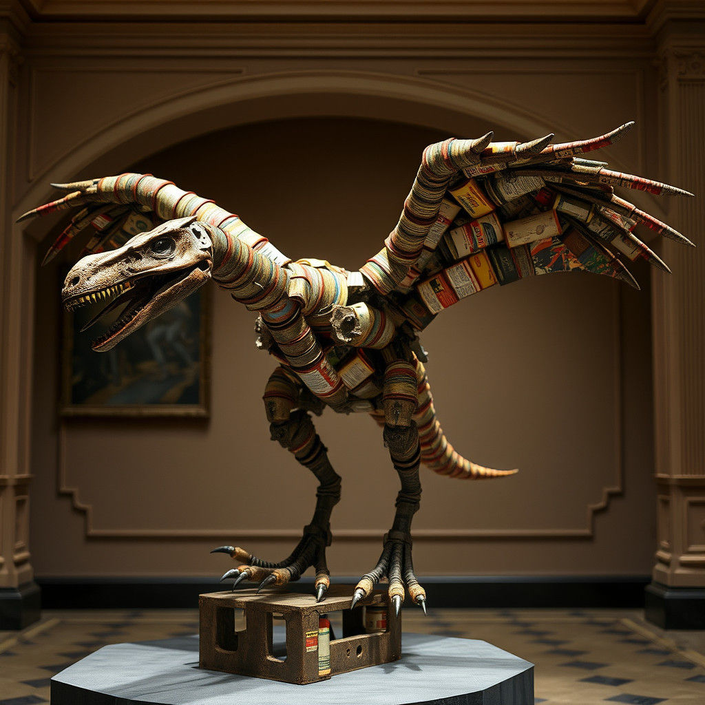 “Tin can sculptures: PTERODACTYL”