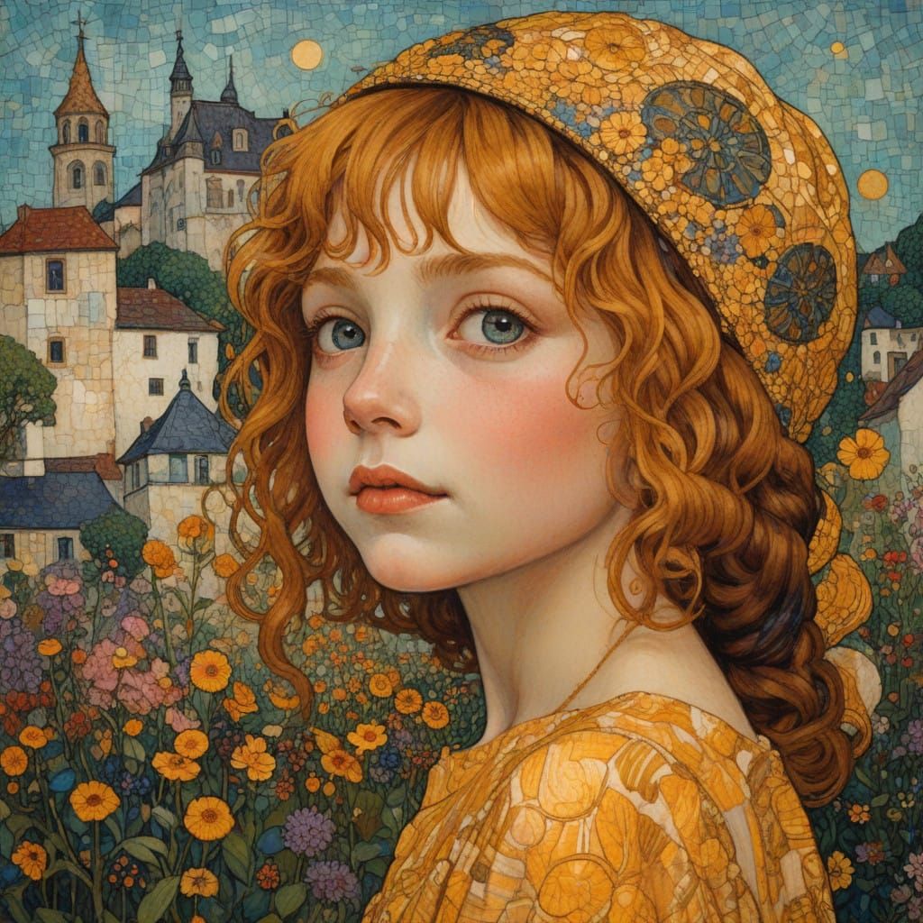 Beatrice Tends her Flowers