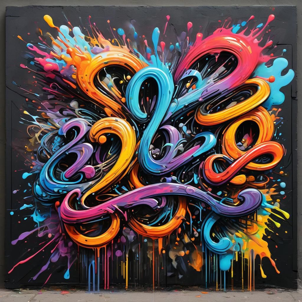 Explosive Polychromatic Street Art Calligraphy