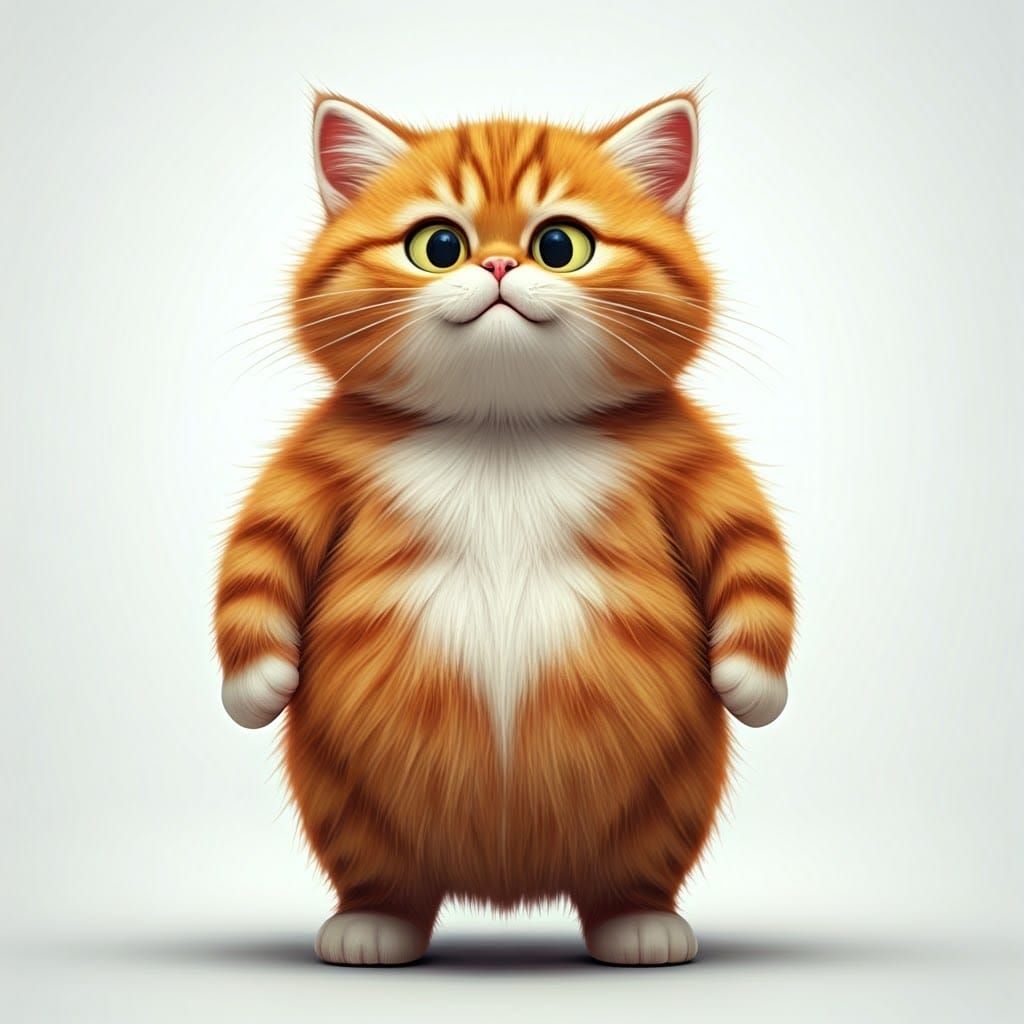 Pixar-Style 3D Cat with Funny Expression