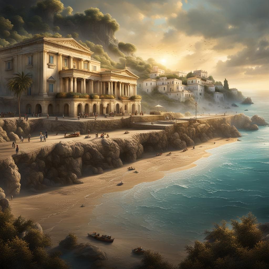Corfu Beach: Epic Cinematic Digital Matte Painting