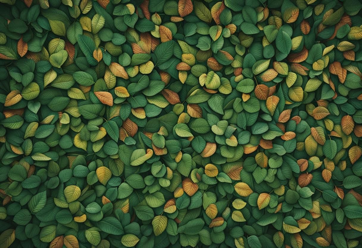 Cinematic Lush Greenery: A Stylized Leafscape