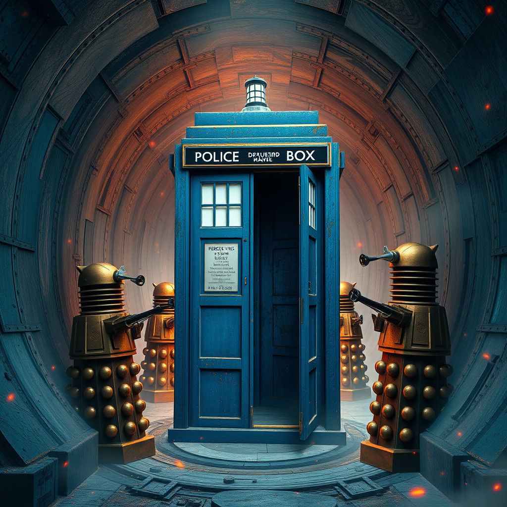 Tardis Paradox with Enraged Daleks in High Definition