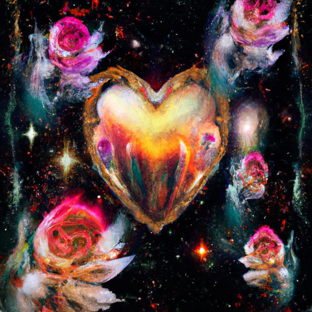 Gothic Valentine Clip Art with Roses and Hearts