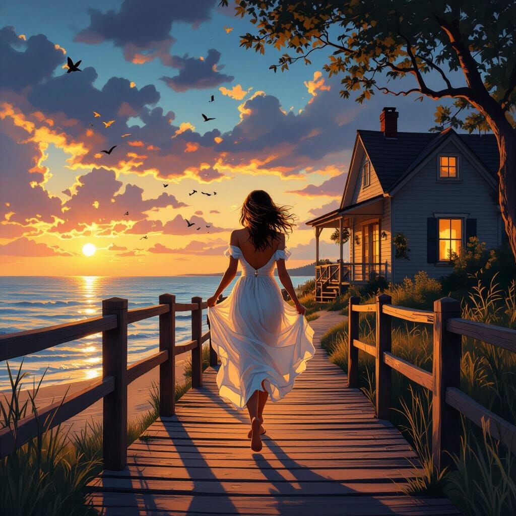 Romantic Southern Evening Run to Seaside House