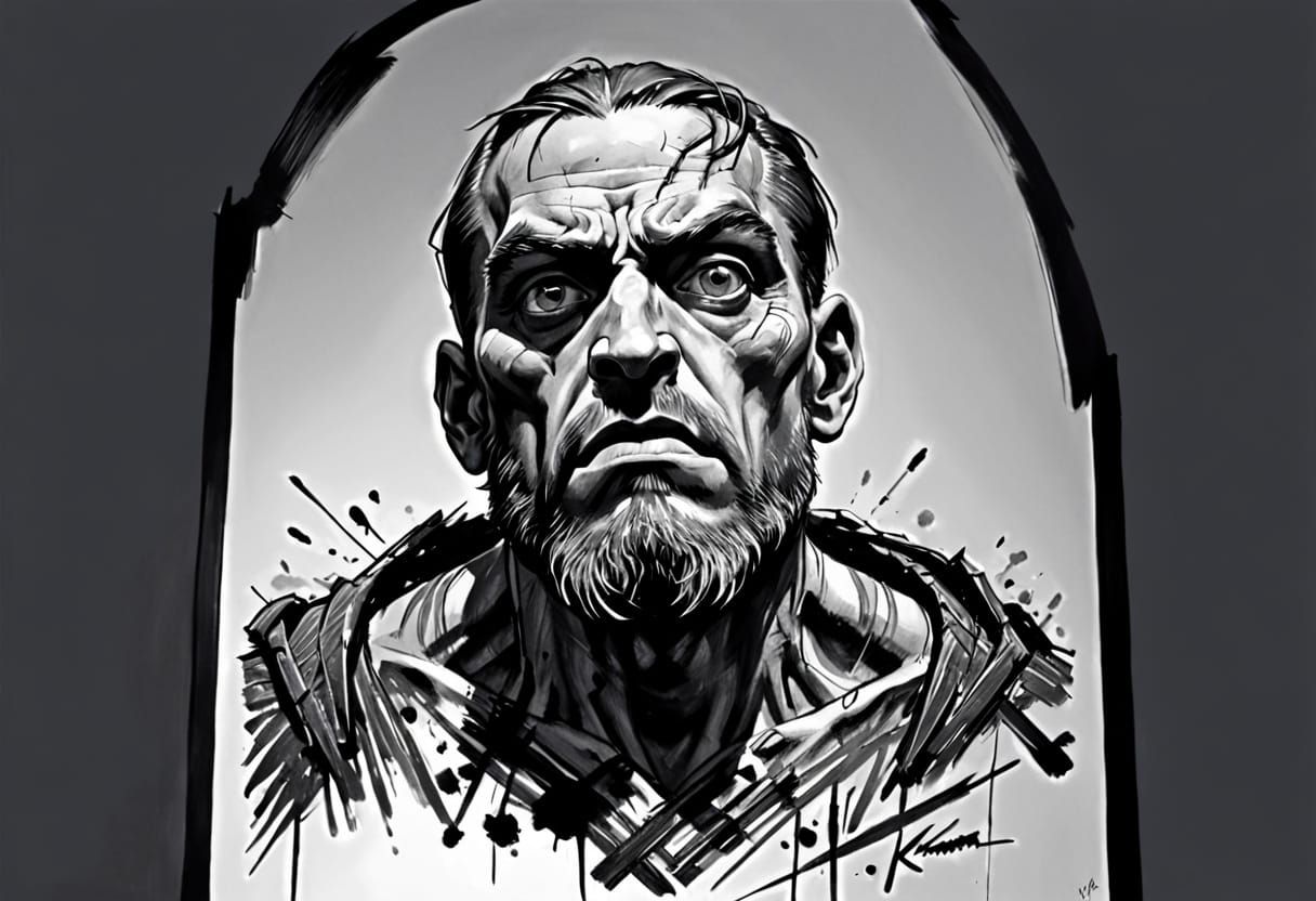 Monochromatic Masterpiece of Federico in Dark Room