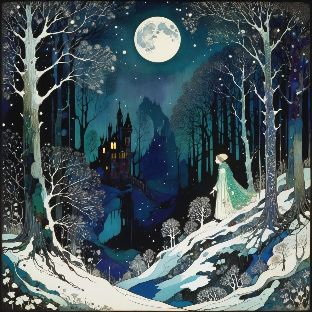 Whispers of the Unseelie Court in Moonlit Forest