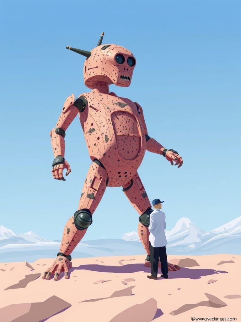 Surreal Cityscape in Neon Colors