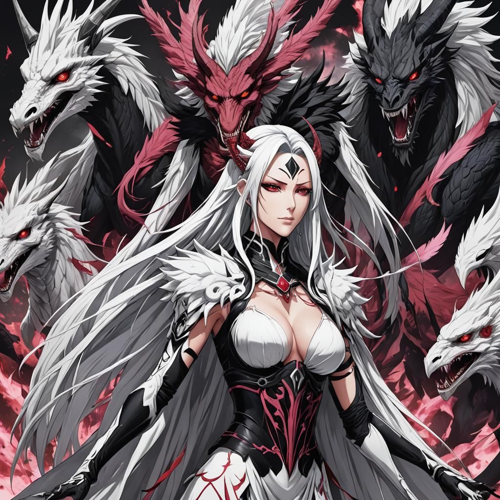 Archaic Demon Queen in Anime Key Visual Style