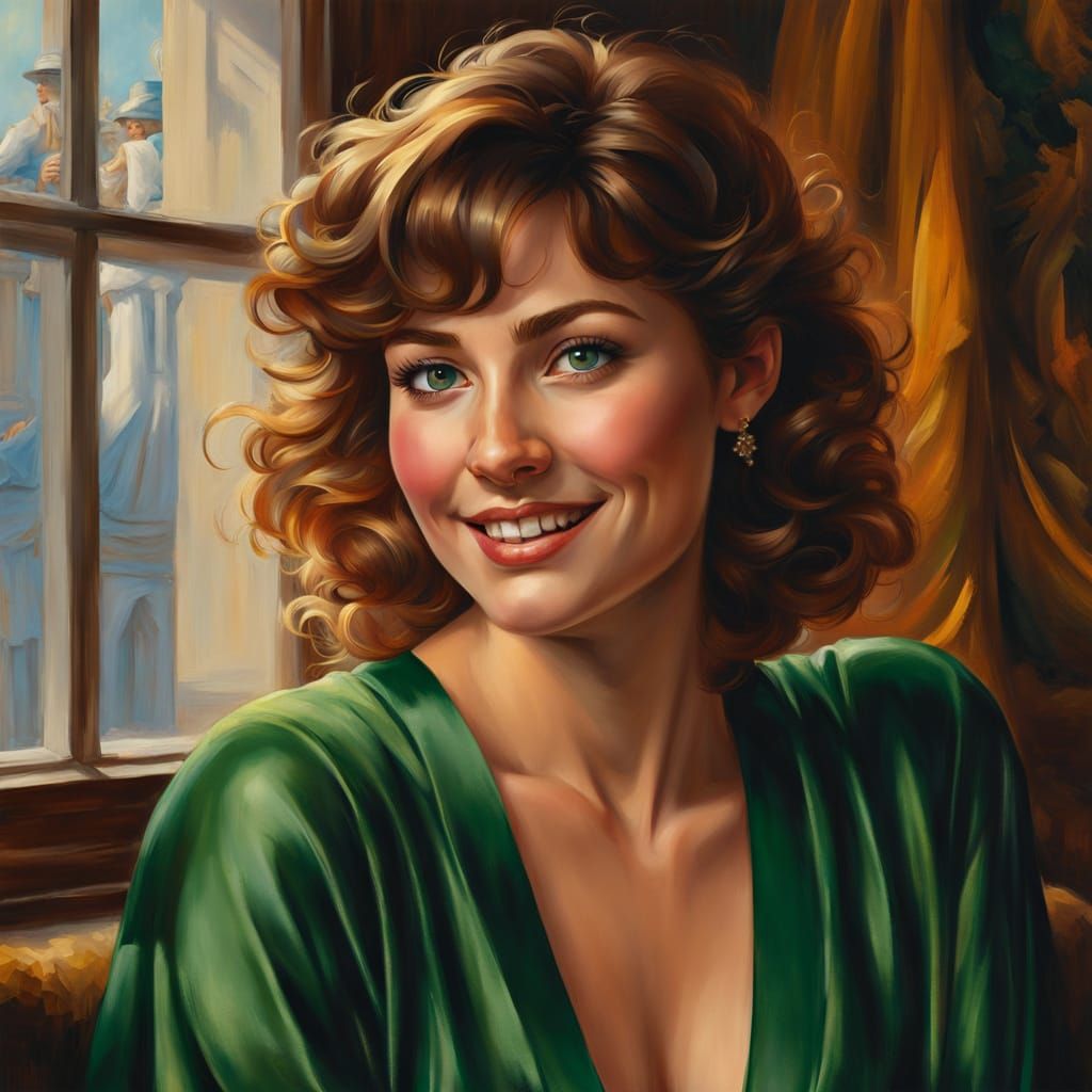 Warm Portrait of a Curvy Woman in a Cozy Room