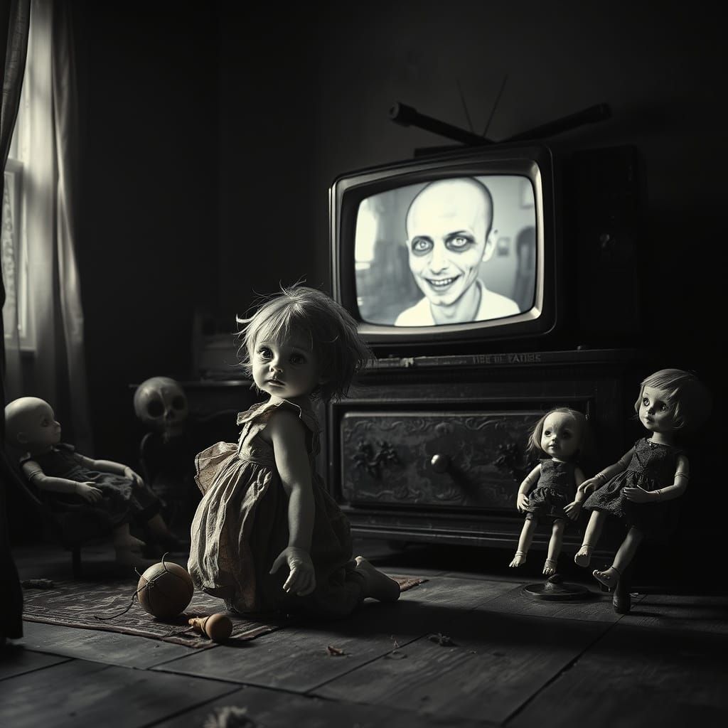 Haunting Child's Play in Film Noir Style