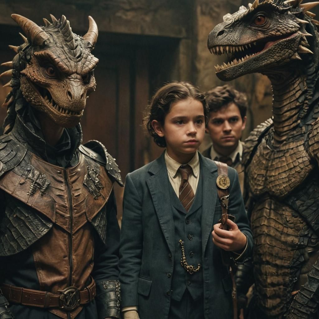 Wizard Transforms Rat into Dragon in Film Still