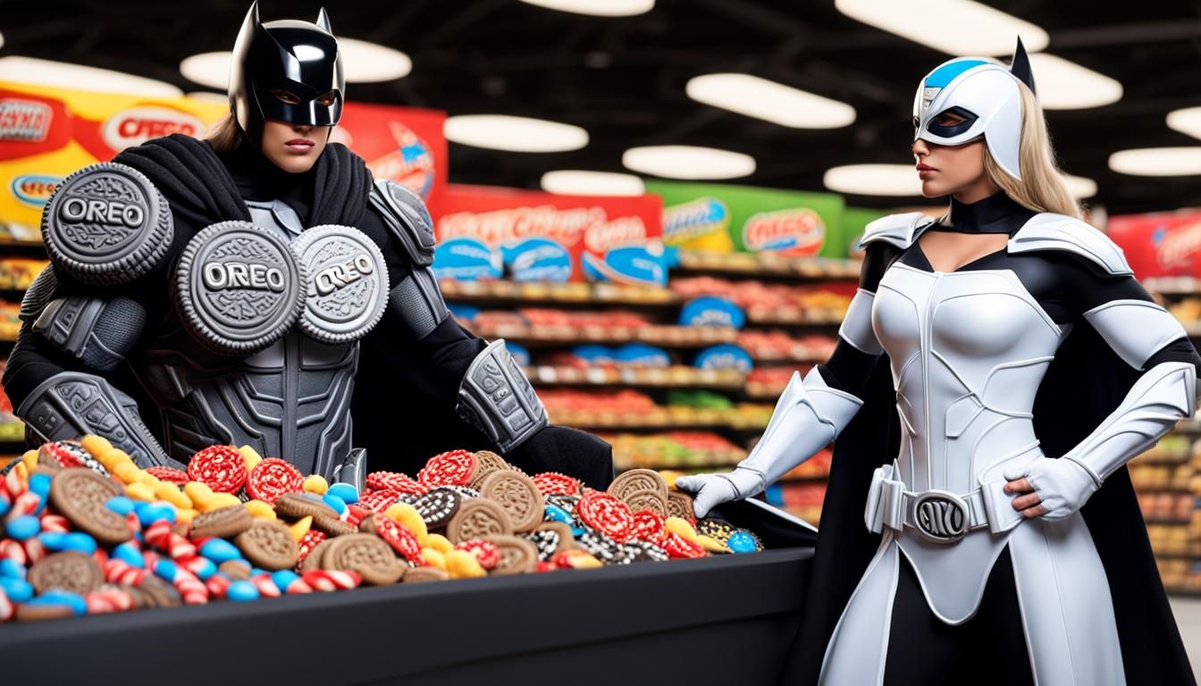 Cookies and Cream: Oreo Superheroes in 3D Rendered Style