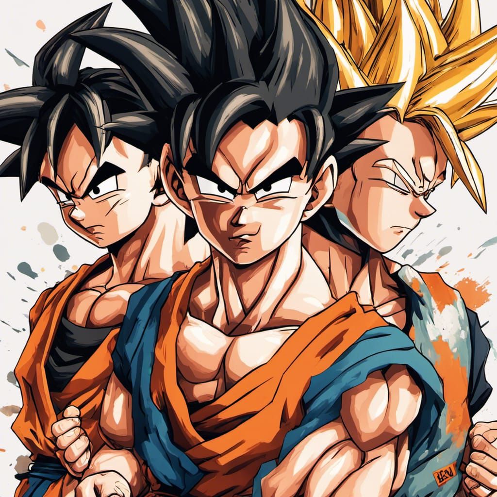 Son Goku and Family: Hyperrealistic Digital Art