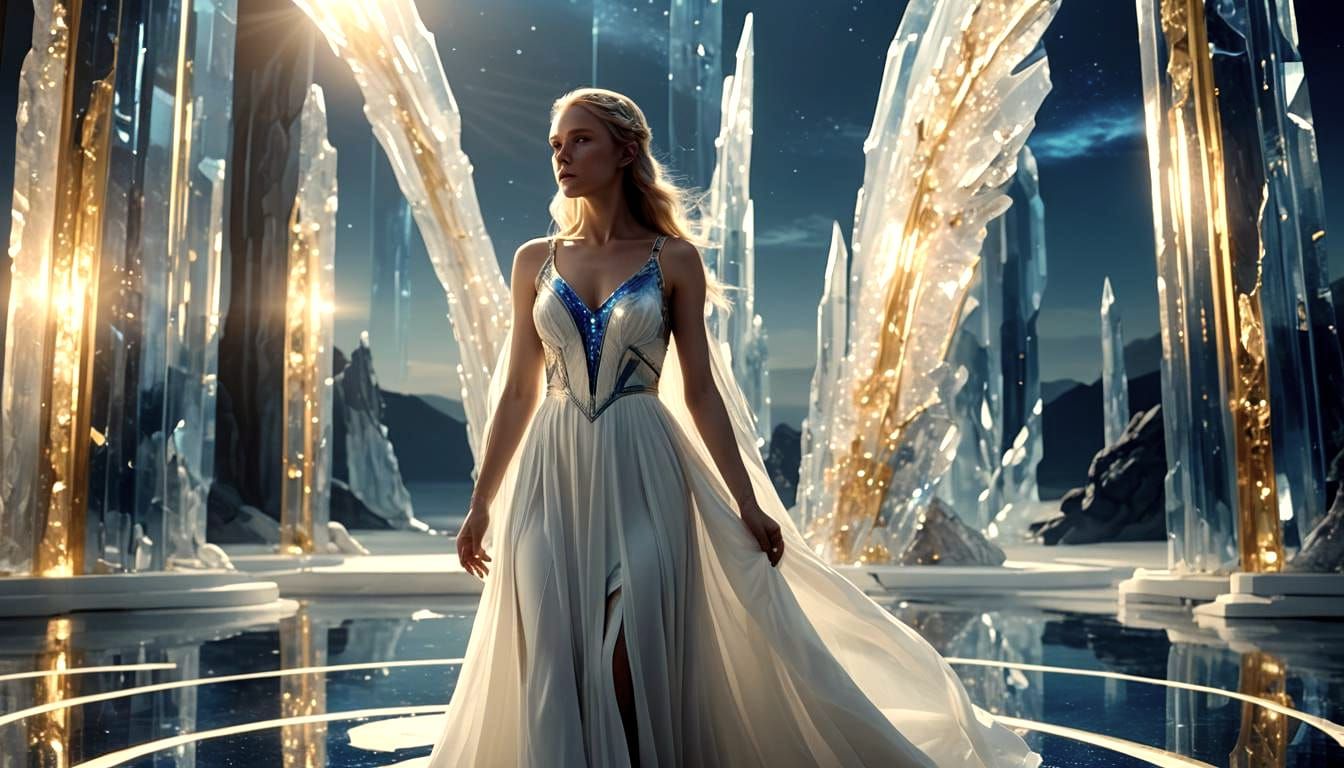 Atlantis Healer in a Futuristic Crystal Setting