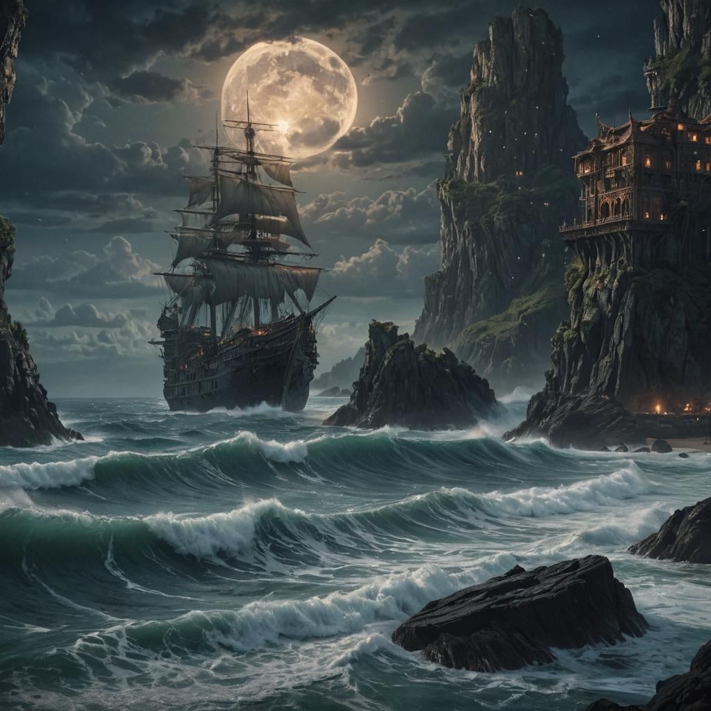 Cosmic Ocean Fantasy Digital Matte Painting