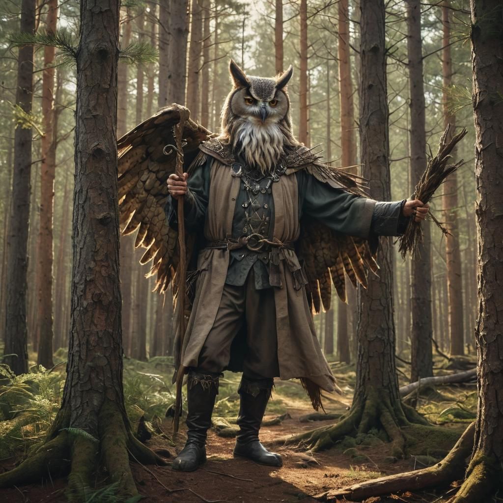 Slavic Pagan Forest God Illustration