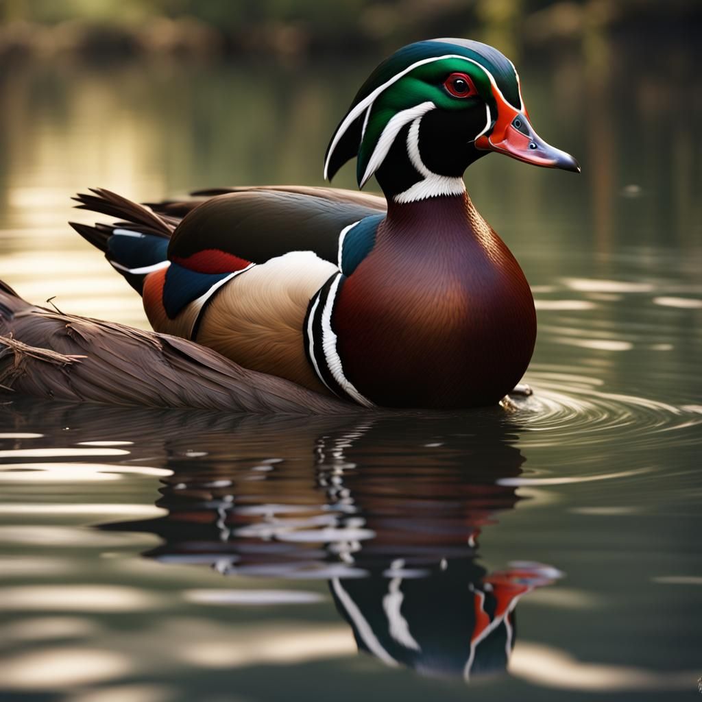 Detailed Matte Painting of Hybrid Duck