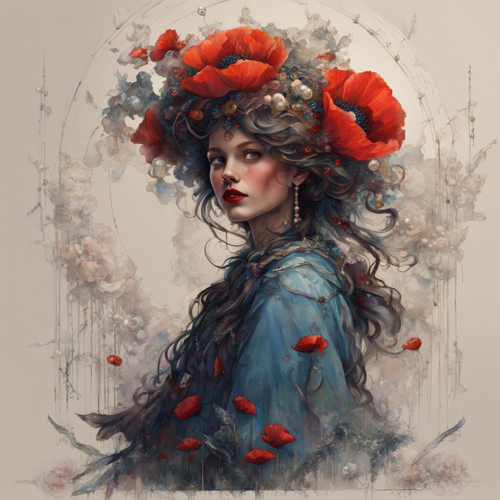 Elegant Fantasy Portrait in Classic Art-Directed Style