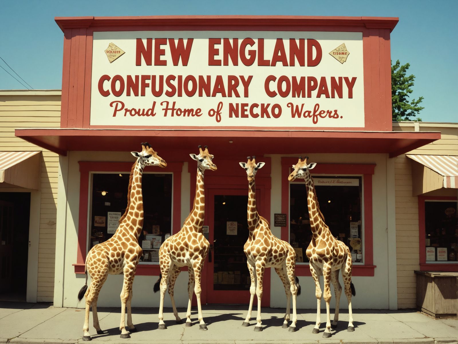 1950s Candy Store with Giraffe Family