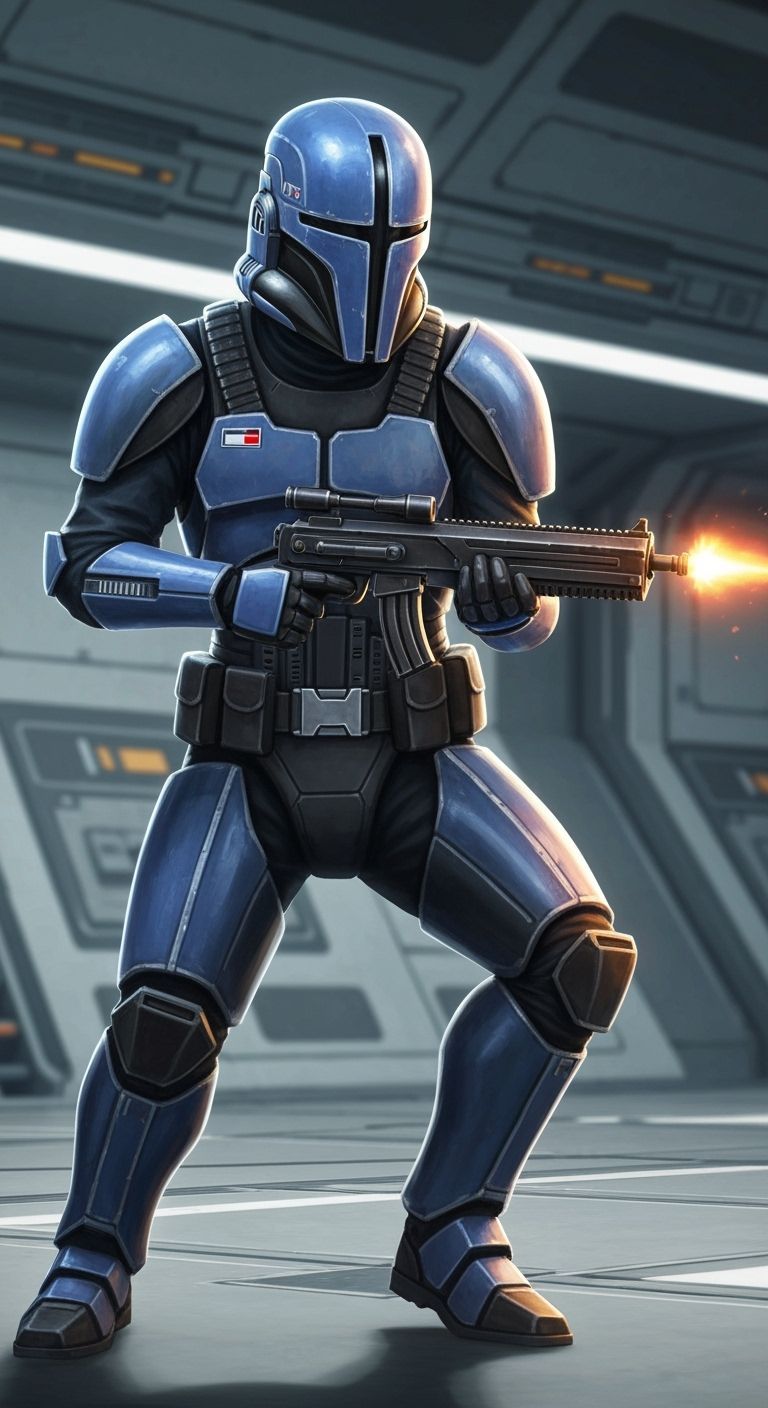 Galactic Trooper in Dynamic Firing Pose