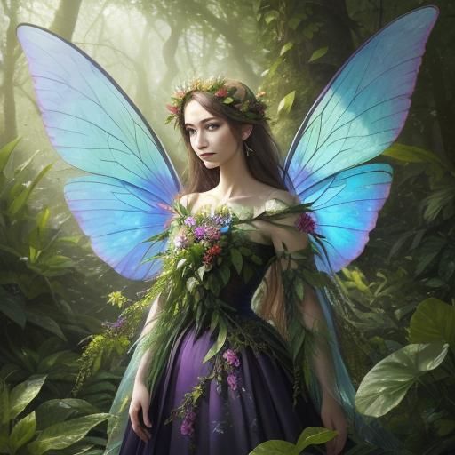 Ethereal Fairy Portrait in Hyperrealistic Style